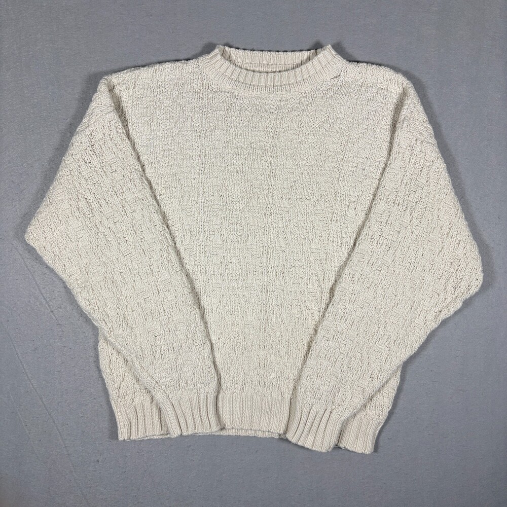 Cream knit sweater Men's Size L